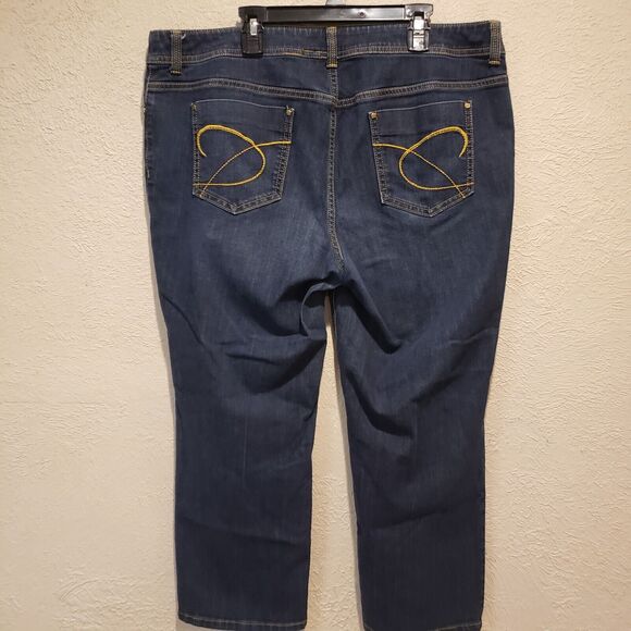 Chico's Platinum Crop Jeans Blue Size 2.5 Cropped Ankle Summer Beach - Picture 6 of 10